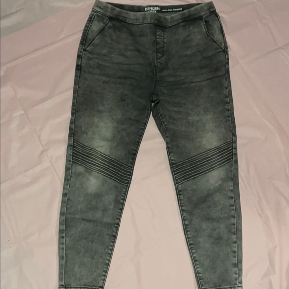 Grey moto jeggings
